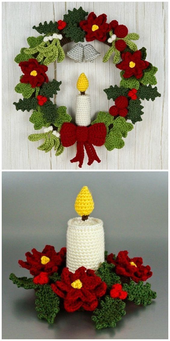 crochet christmas leaves graphics 5