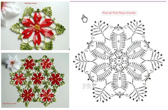 crochet christmas leaves graphics 6