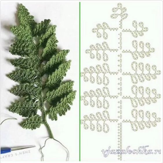 crochet christmas leaves graphics 7