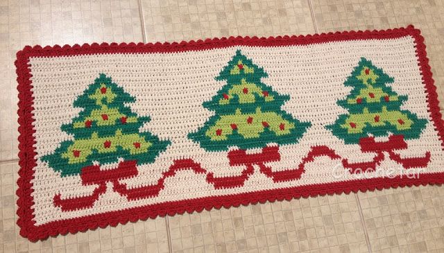 crochet christmas rug ideas 6