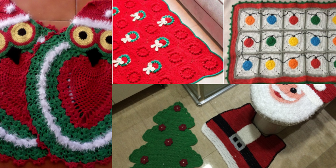 crochet christmas rug ideas