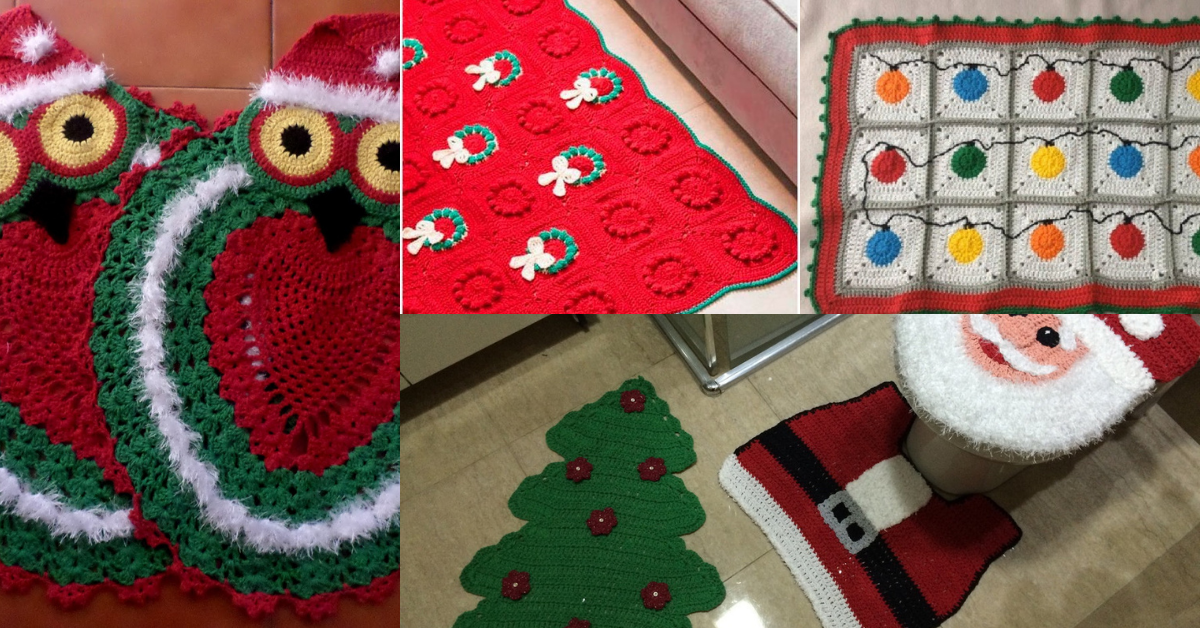 crochet christmas rug ideas