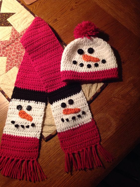 crochet christmas scarves 4