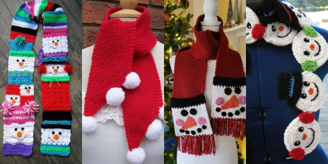 crochet christmas scarves