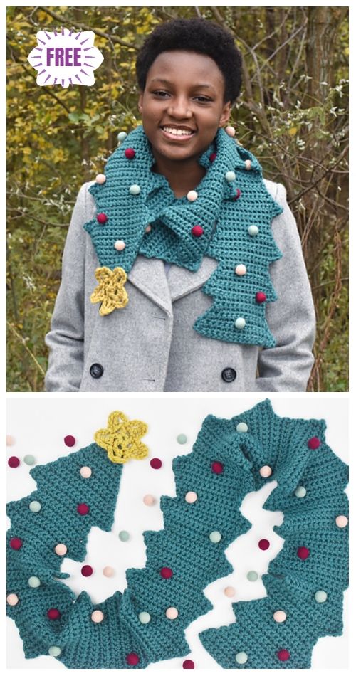 crochet christmas scarves 7