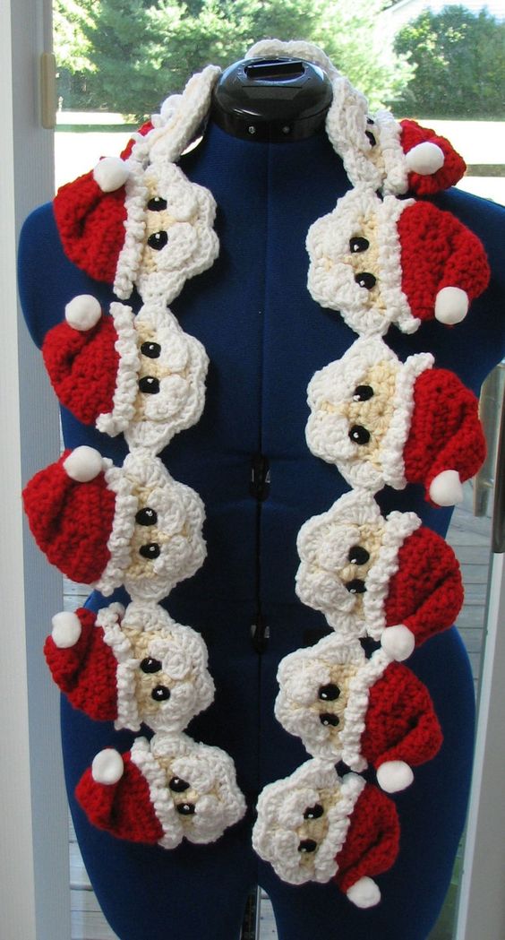 crochet christmas scarves 8