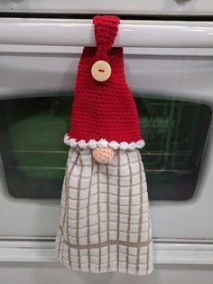 crochet christmas towel topper pattern