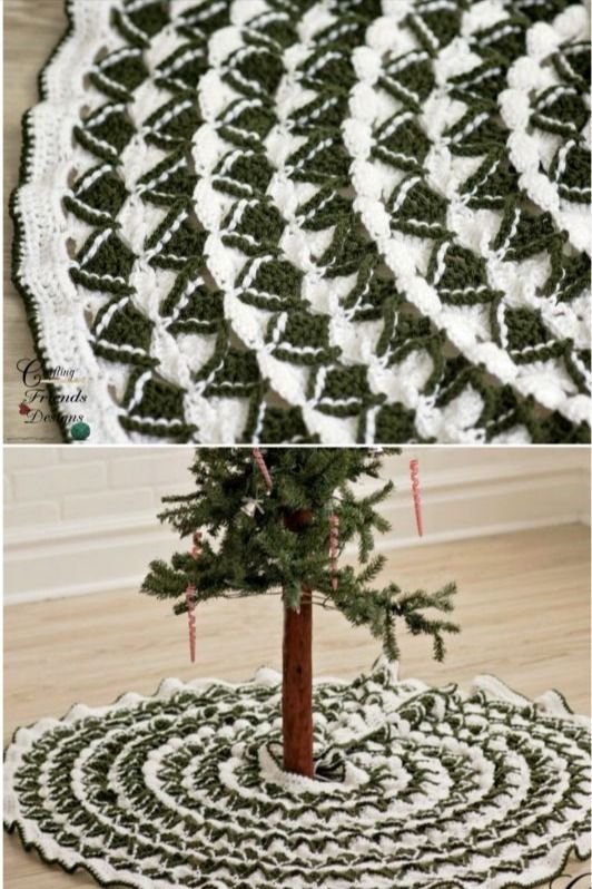 crochet christmas tree skirt 3