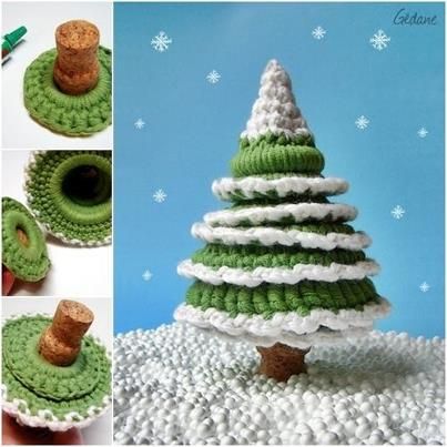 crochet christmas tree table centre 2