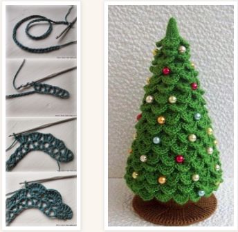 crochet christmas tree table centre 6