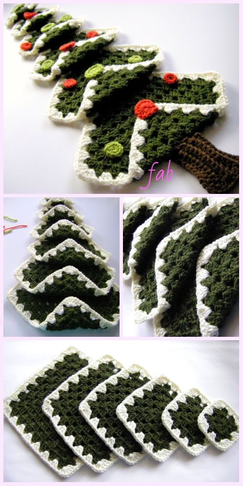 crochet christmas tree with granny squares 8