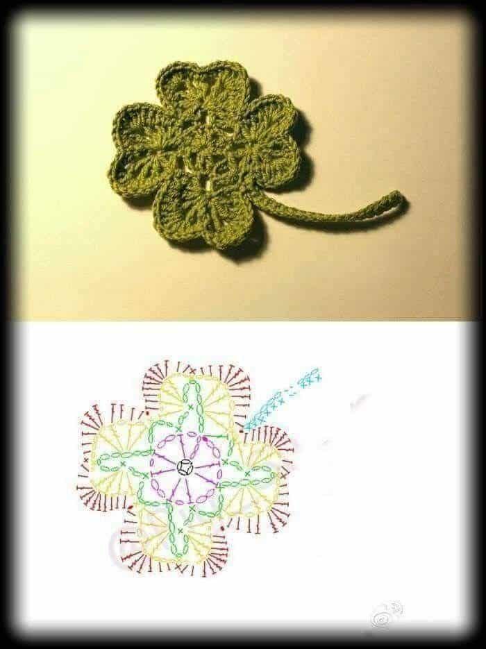 crochet clover keychains 5