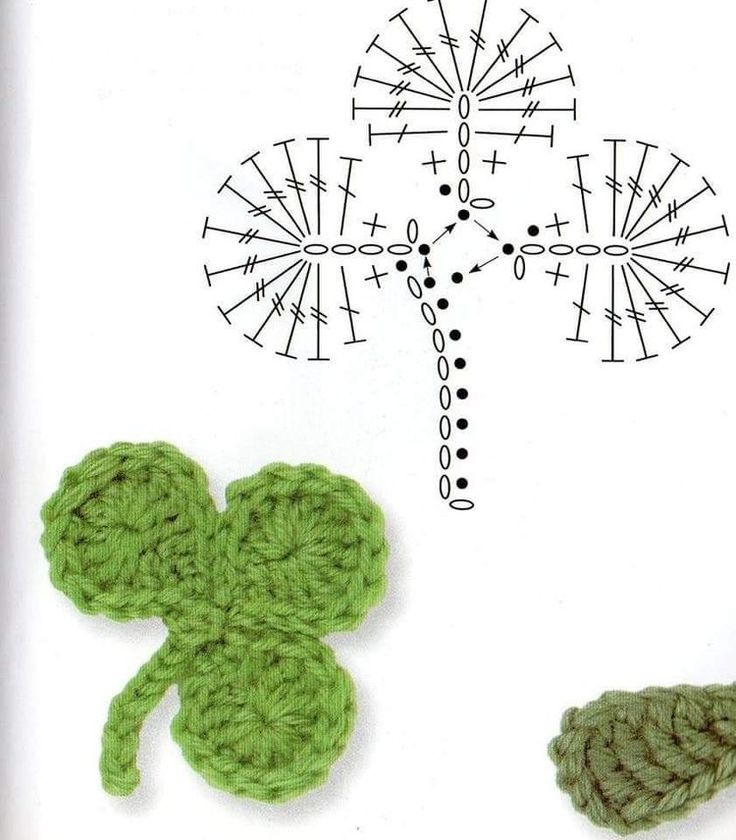 crochet clover keychains 9