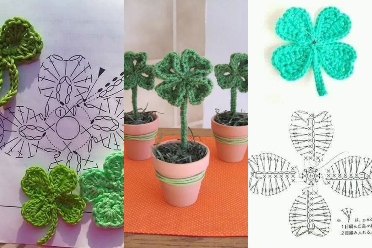 crochet clovers for st patricks day 10