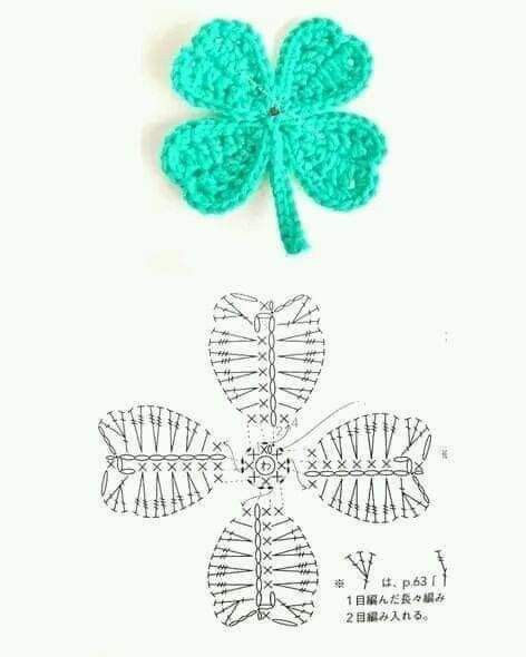 crochet clovers for st patricks day 2