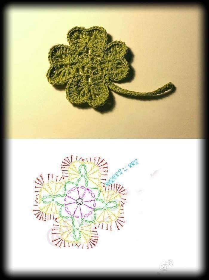 crochet clovers for st patricks day 4