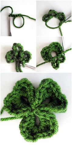 crochet clovers for st patricks day 7