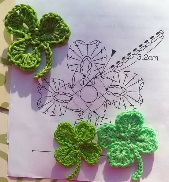 crochet clovers for st patricks day