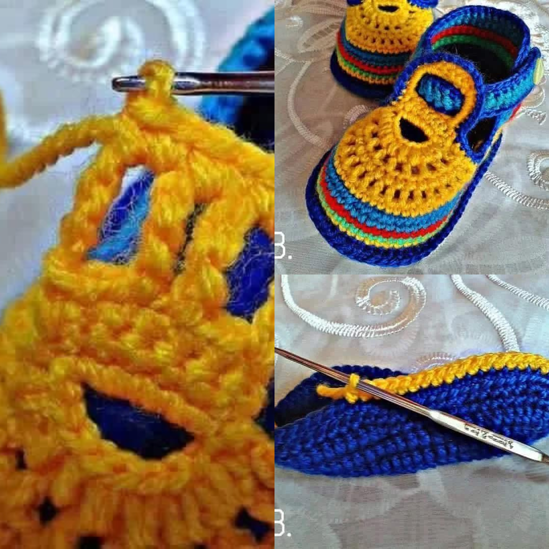 crochet colored shoes for babies