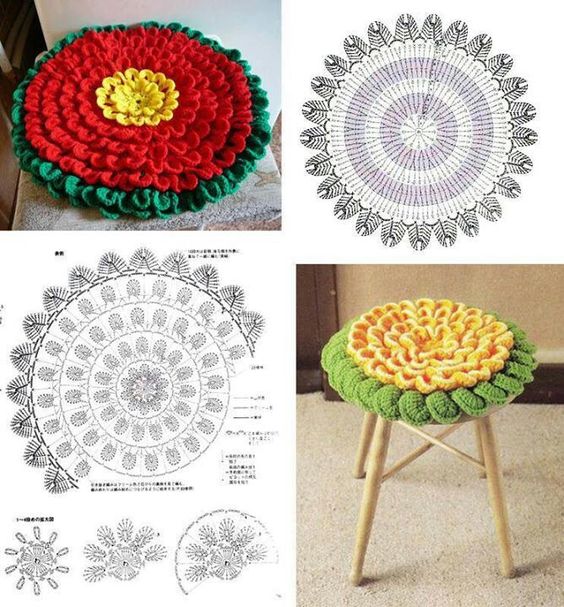 crochet covers for benches with base graphic 8