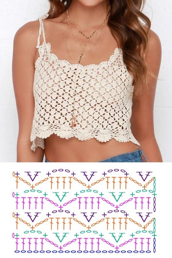 crochet crop top blouses for inspiration 10