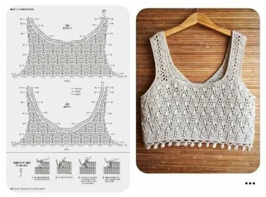 crochet crop top blouses for inspiration 11