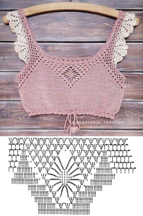 crochet crop top blouses for inspiration 13