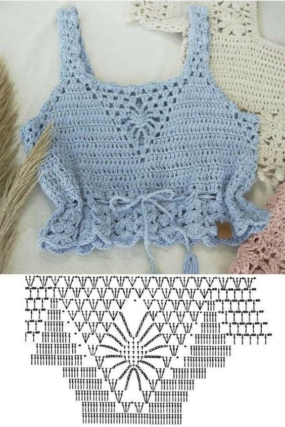 crochet crop top blouses for inspiration 14