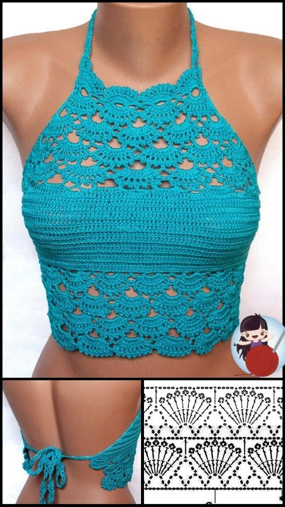 crochet crop top pattern 2