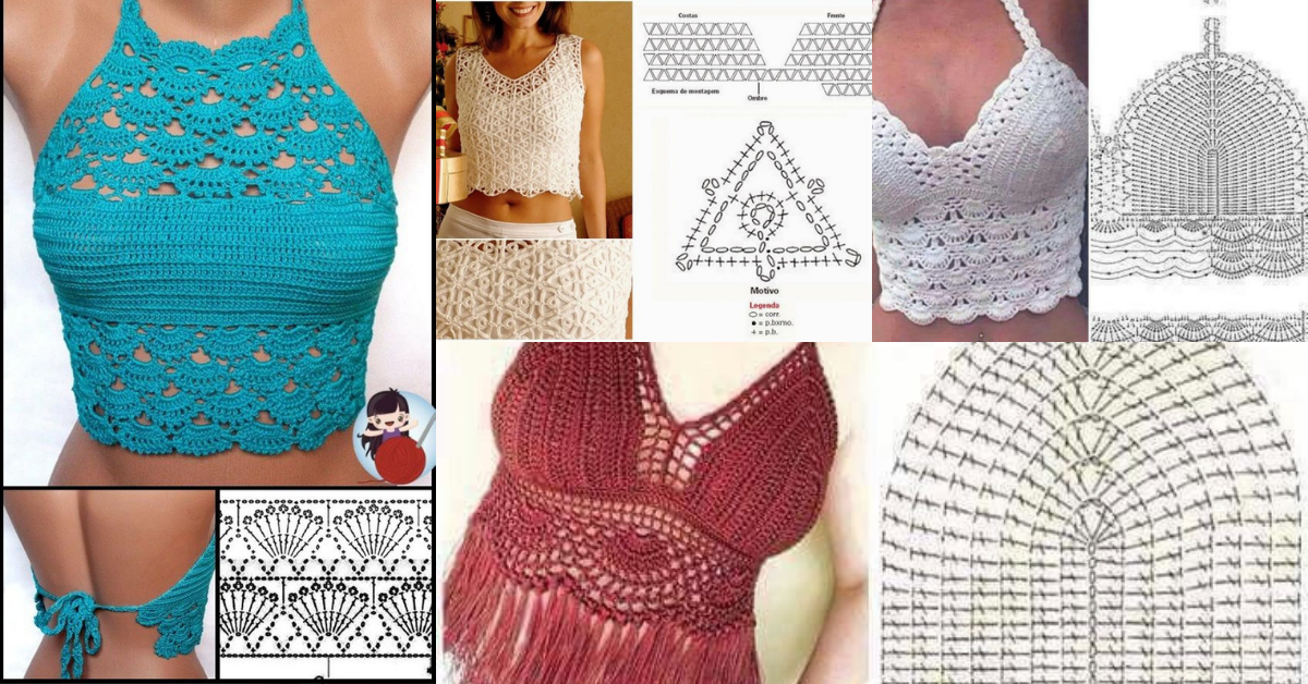 How to crochet lace crop top easy