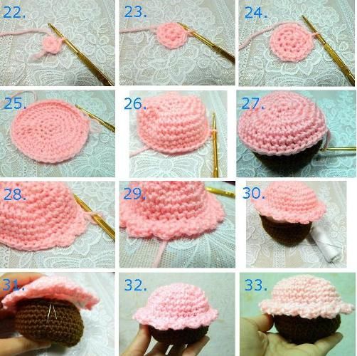 crochet cupcake tutorial and ideas 2