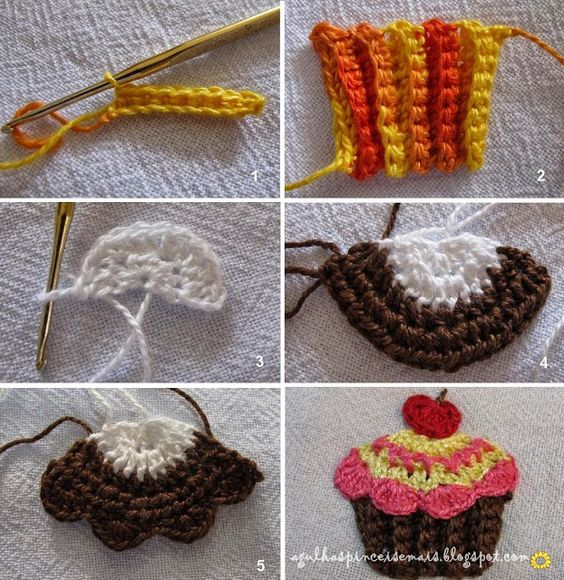 crochet cupcake tutorial and ideas 6