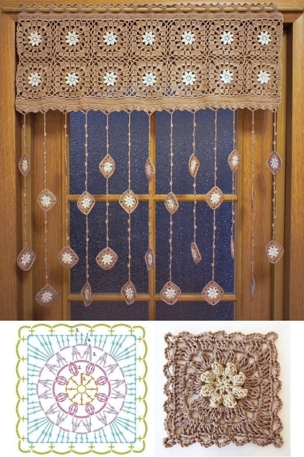 crochet curtains for the kitchen with graphics 1