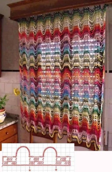 crochet curtains for the kitchen with graphics 6