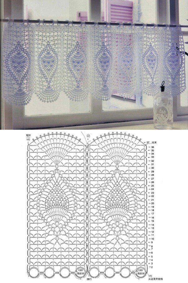 crochet curtains for the kitchen with graphics 9