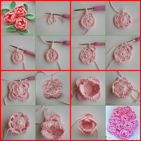 crochet cushions with flowers 6