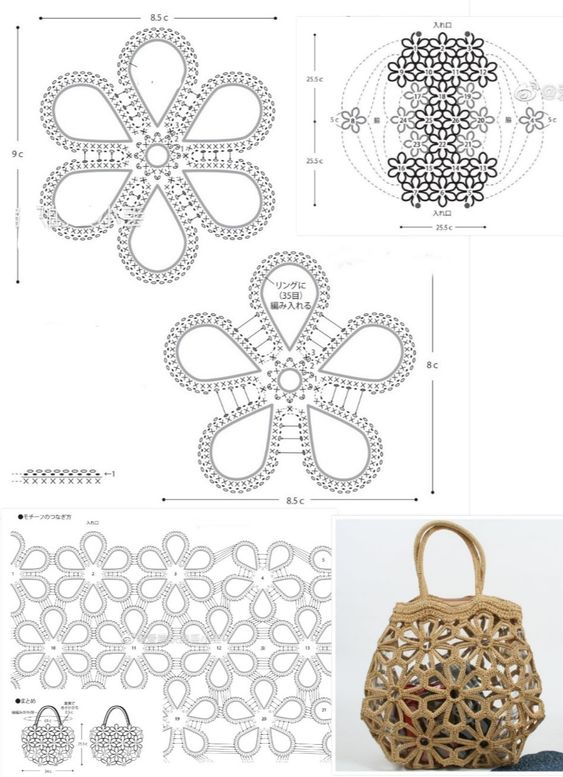 crochet daisy bags ideas 11