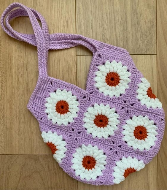 crochet daisy bags ideas 5