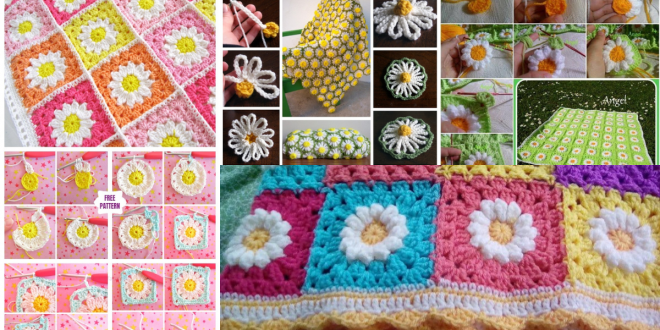 Crochet Daisy Flower Blanket