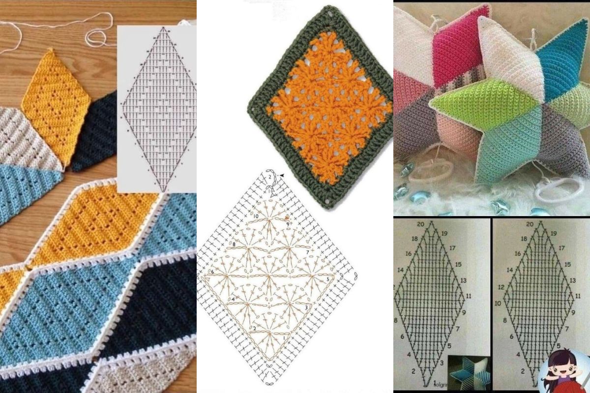 crochet diamond graphics