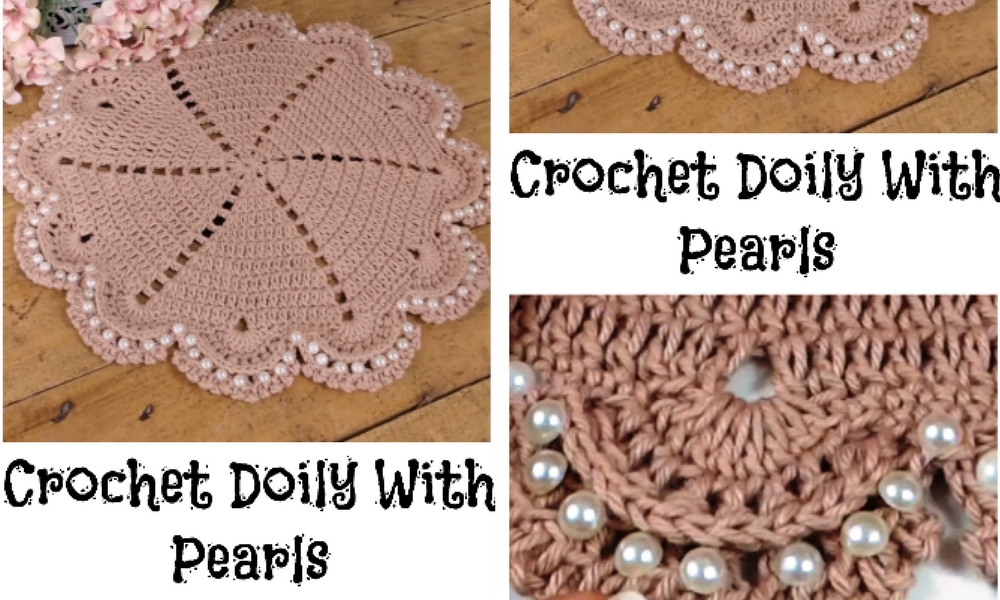 crochet doily pearls