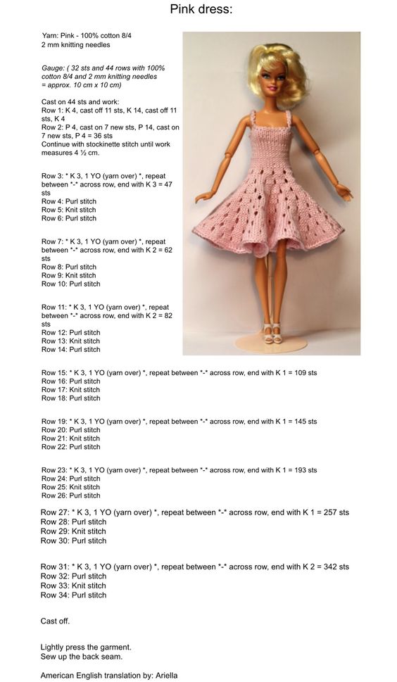 crochet doll clothes free pattern