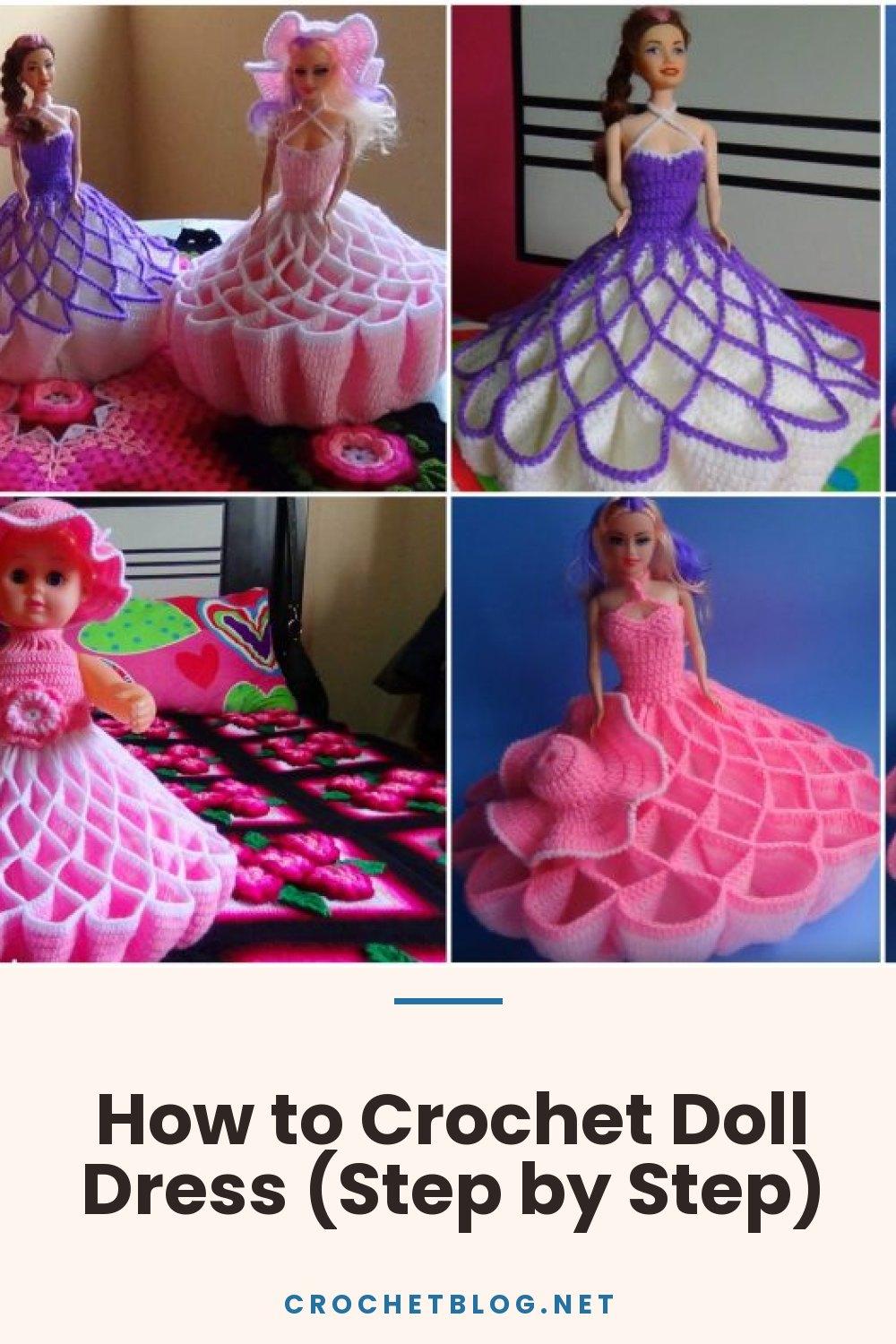 How to Crochet Doll Dress (Step by Step)