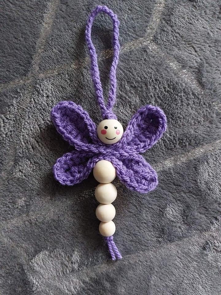 crochet dragonfly keychain 4 1