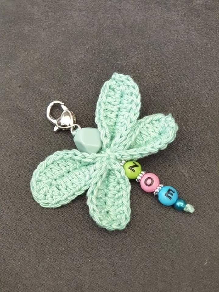 crochet dragonfly keychain 5 1