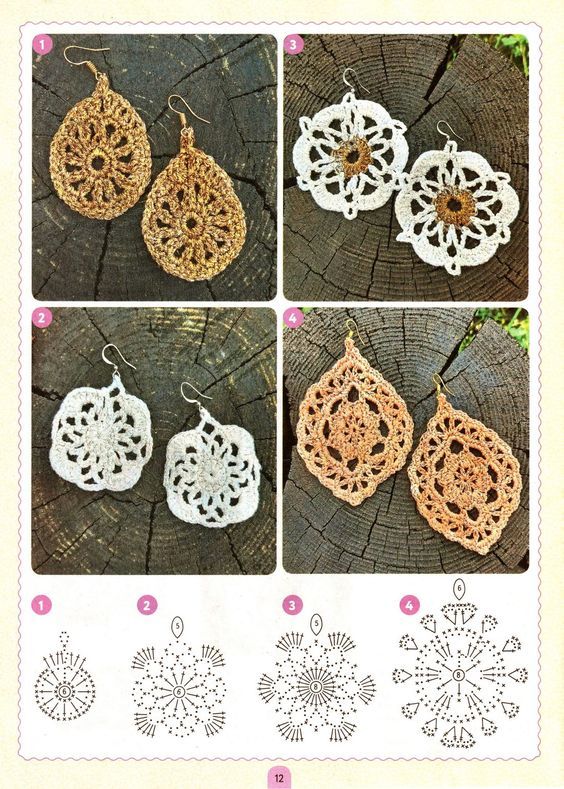 crochet earrings easy to make 8