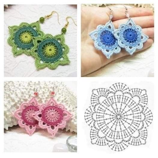 crochet earrings easy to make