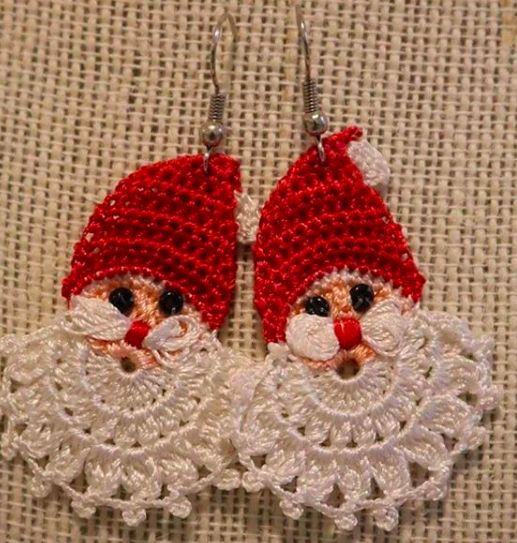 crochet earrings for christmas ideas 2