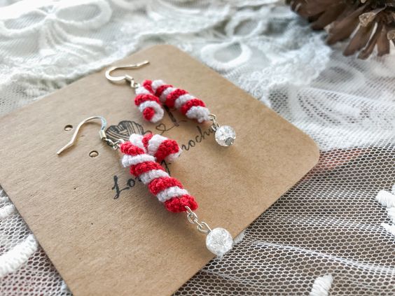crochet earrings for christmas ideas 6