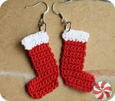 crochet earrings for christmas patterns